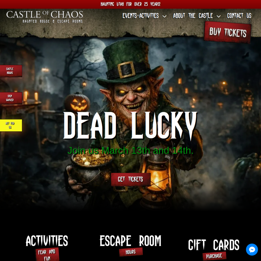 castleofchaos.com homepage screenshot