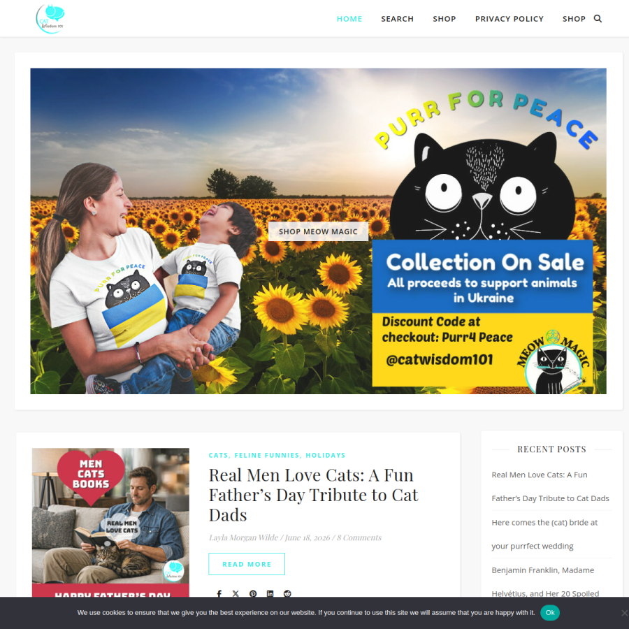 catwisdom101.com homepage screenshot