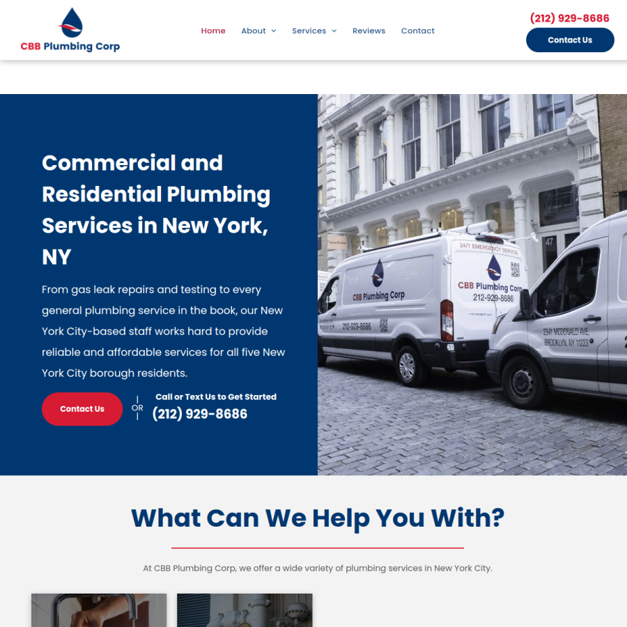 cbbplumbing.com homepage screenshot