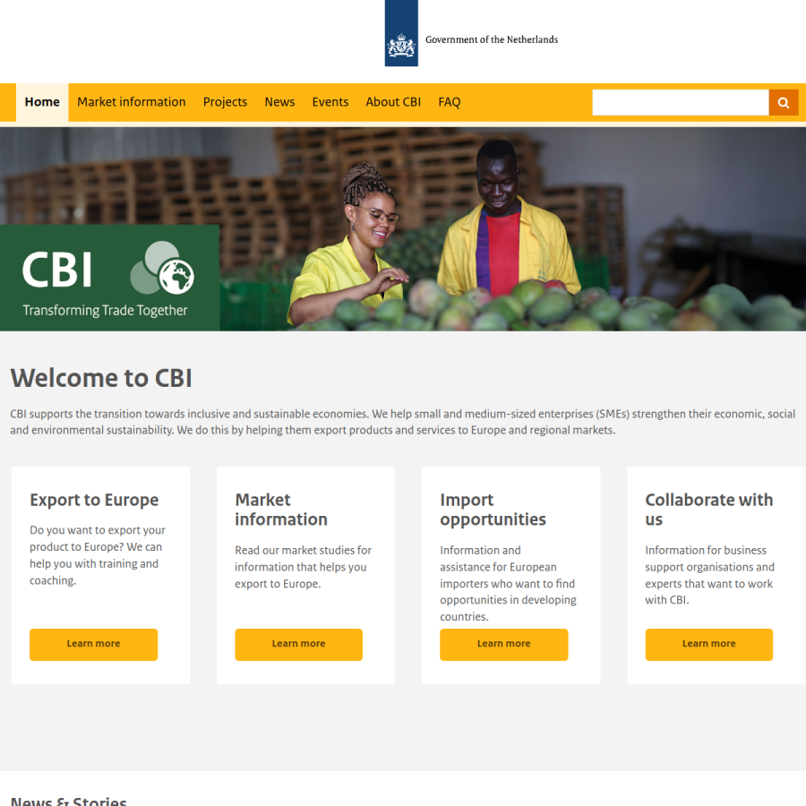 cbi.eu homepage screenshot