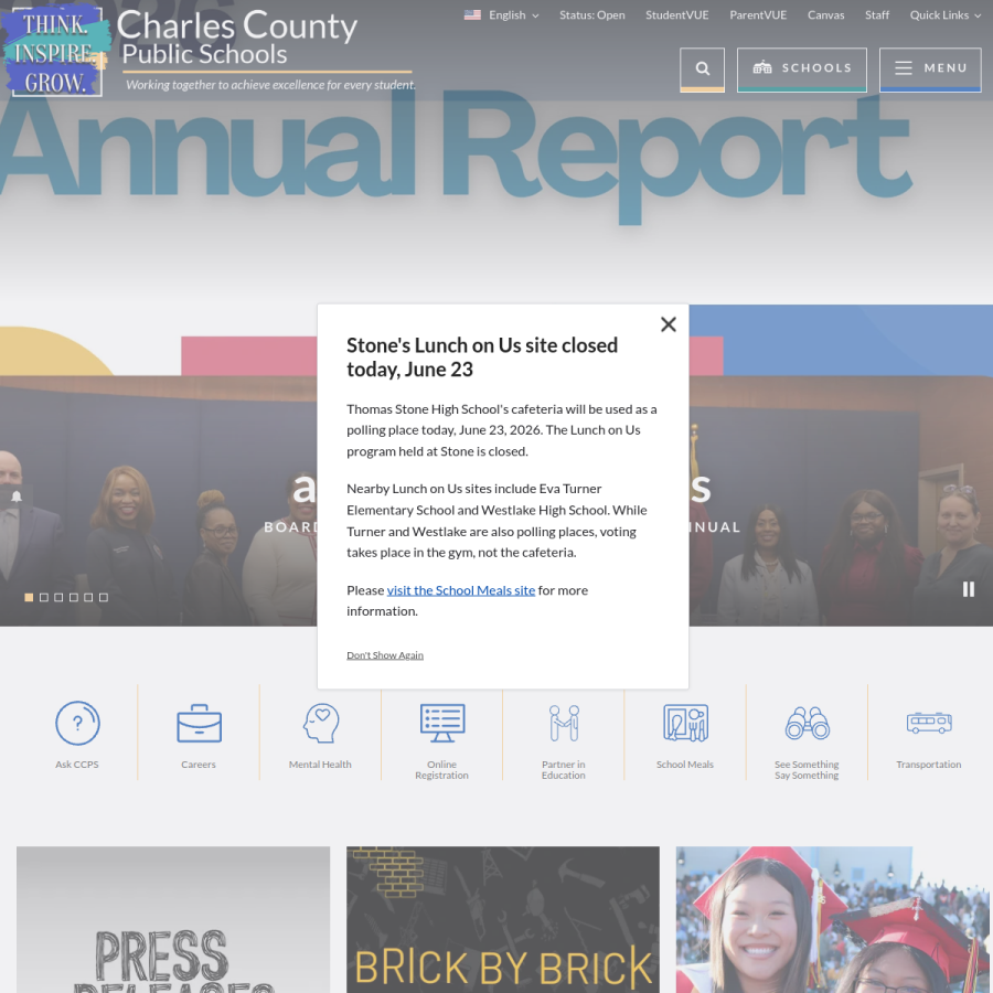 ccboe.com homepage screenshot