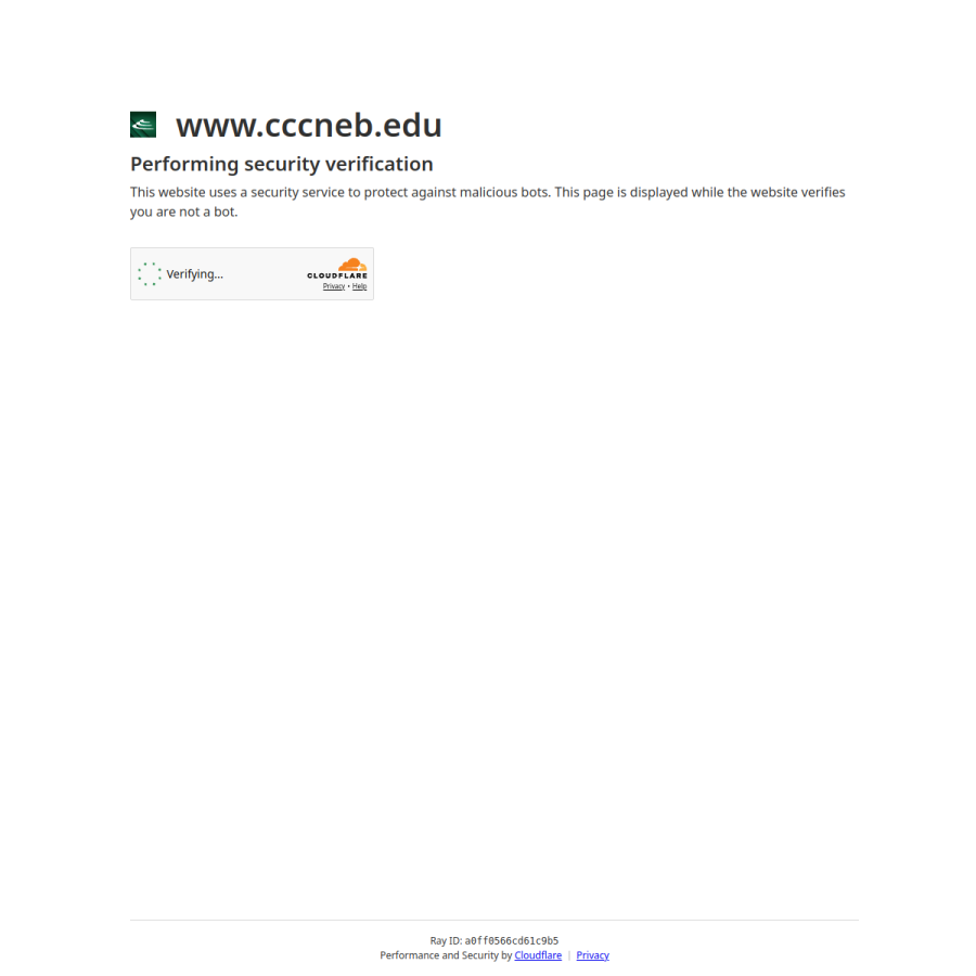 cccneb.edu homepage screenshot