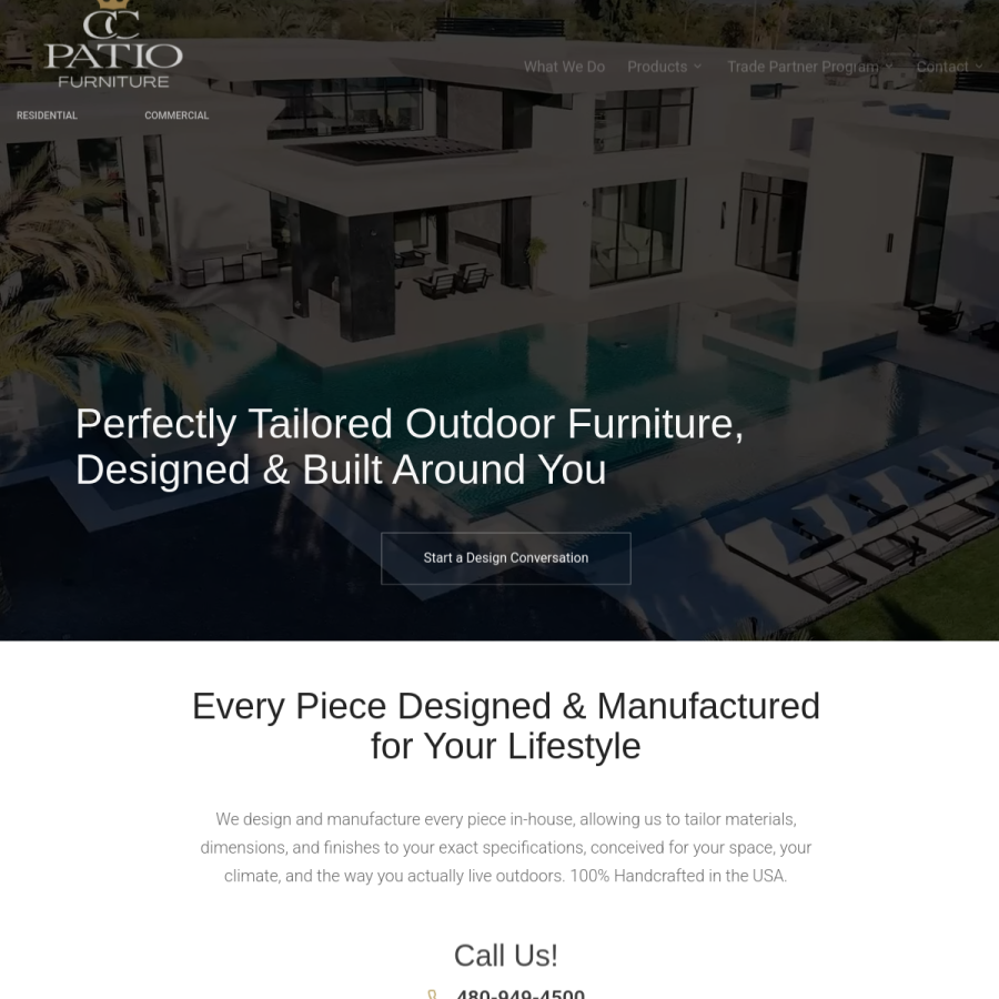 ccpatio.com homepage screenshot