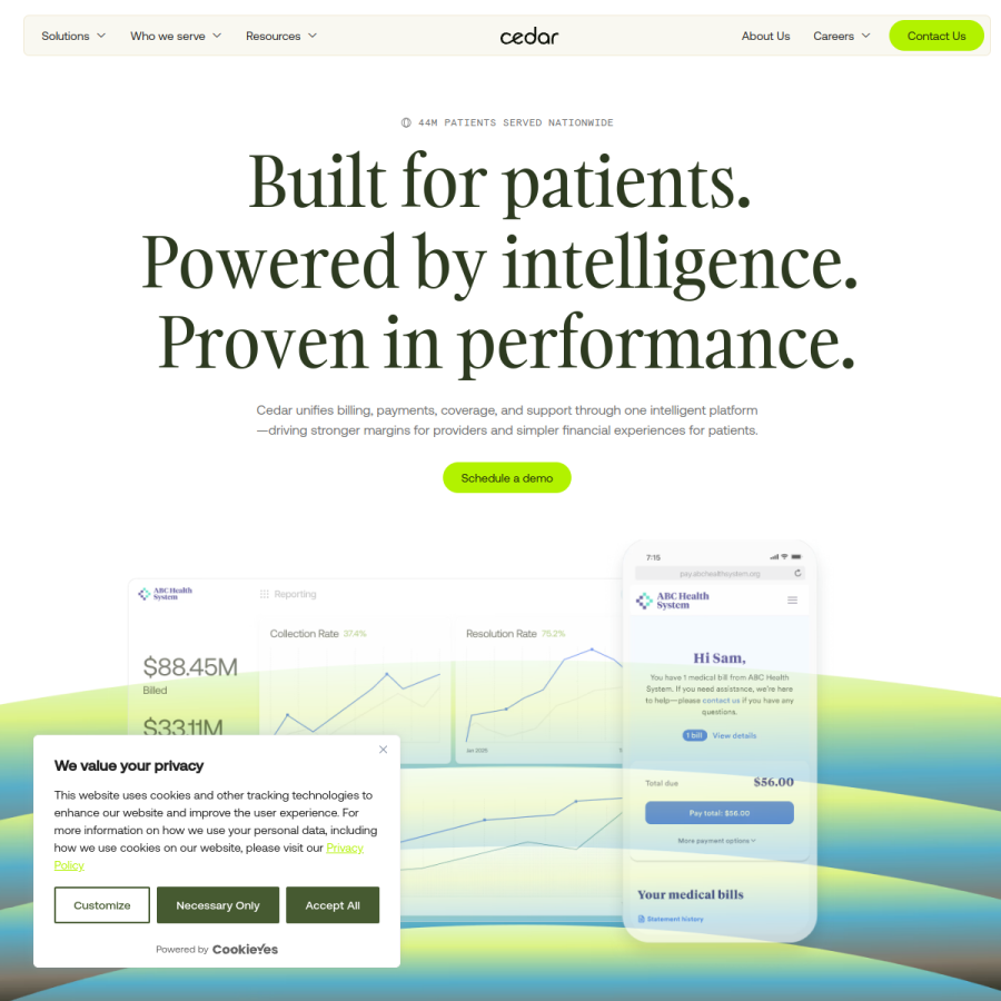 cedar.com homepage screenshot