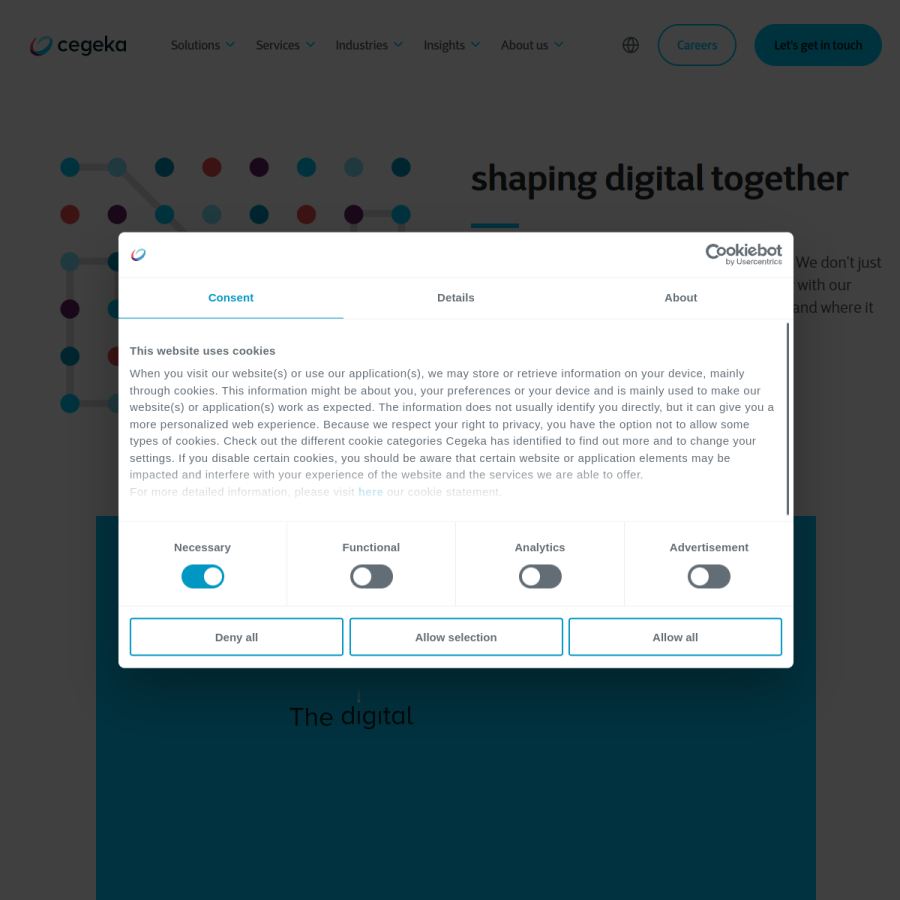 cegeka.com homepage screenshot