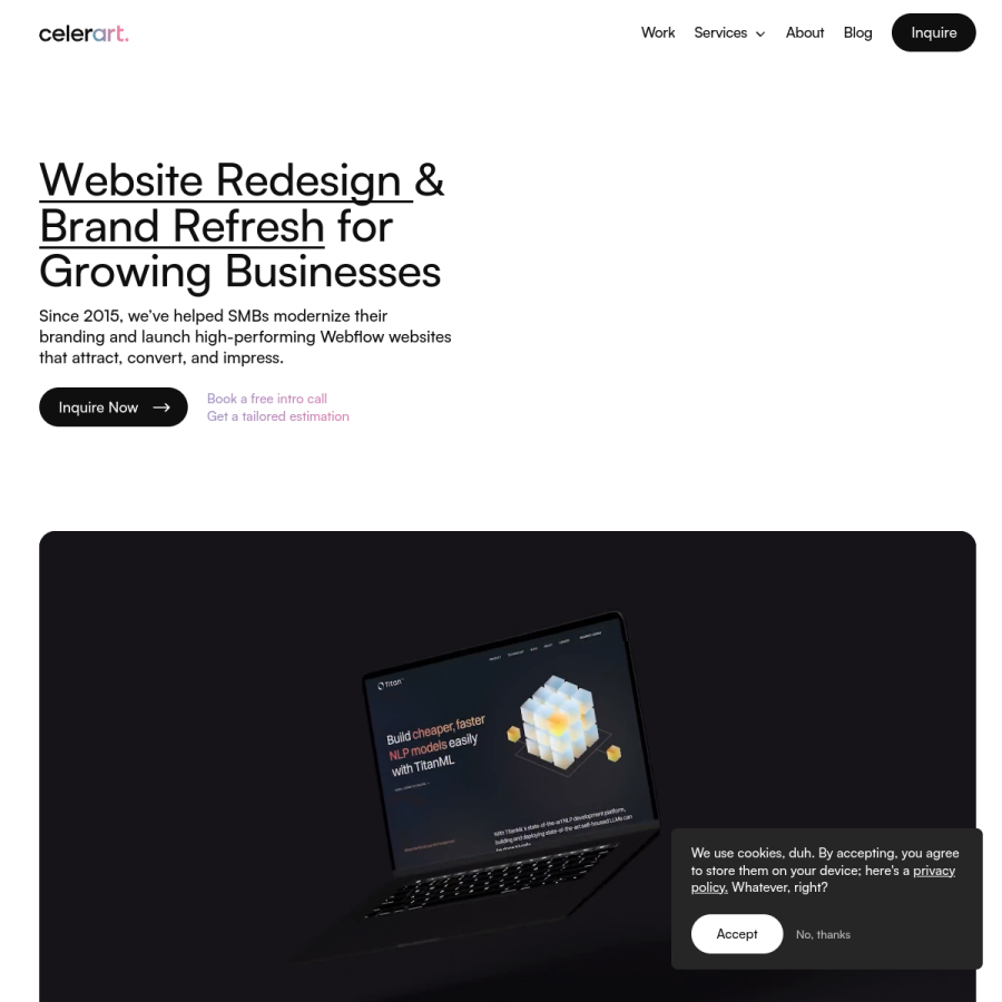 celerart.com homepage screenshot