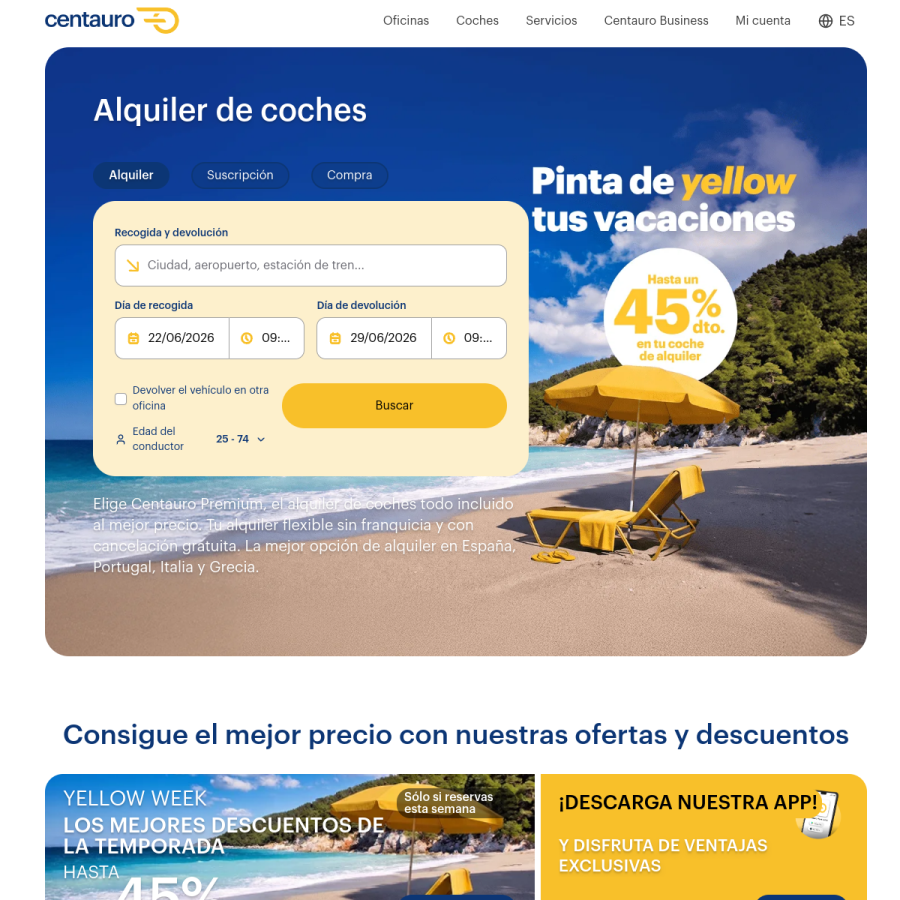 centauro.net homepage screenshot