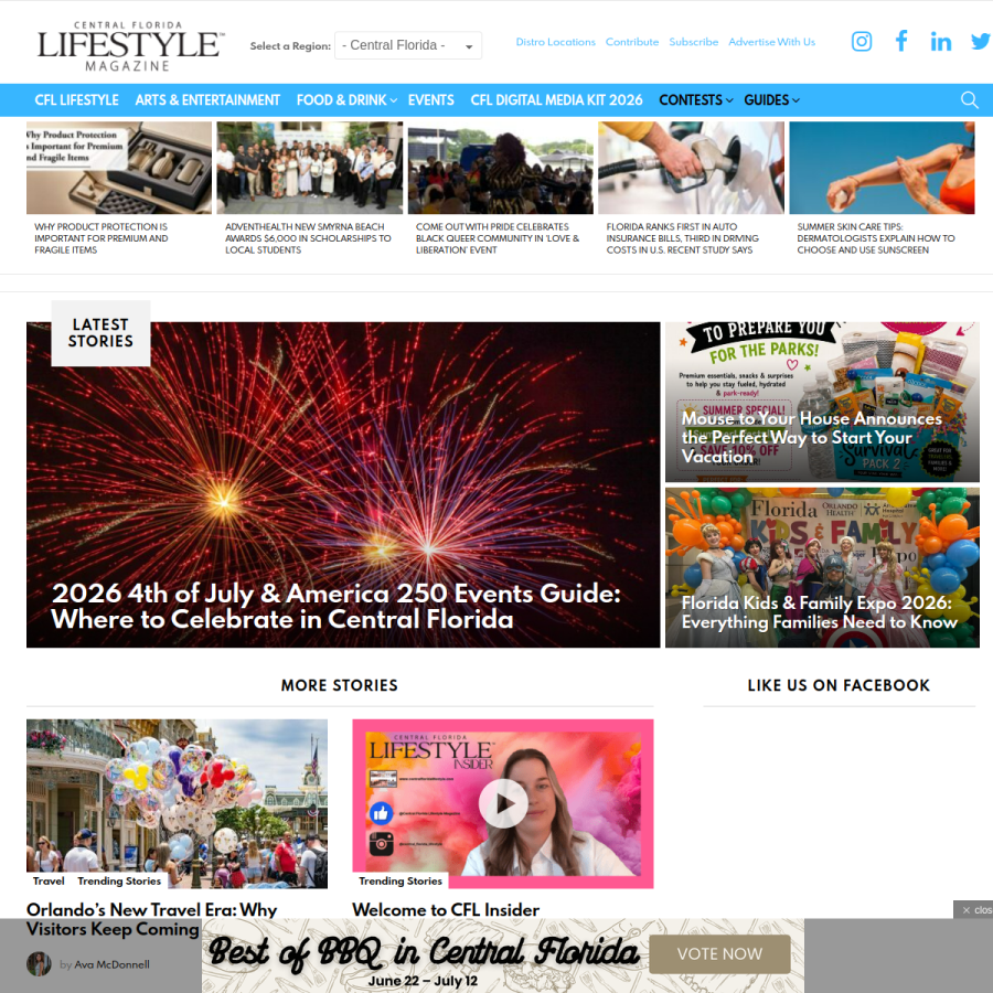 centralfloridalifestyle.com homepage screenshot