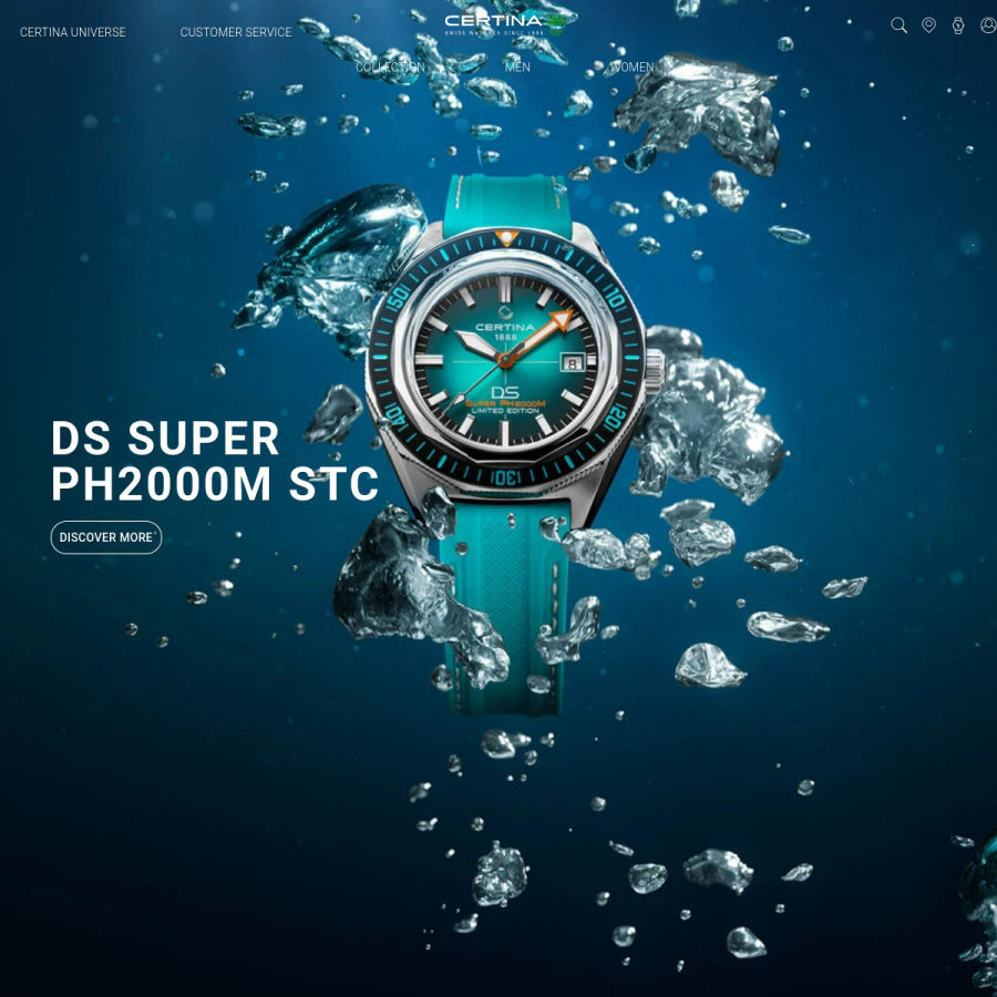 certina.com homepage screenshot