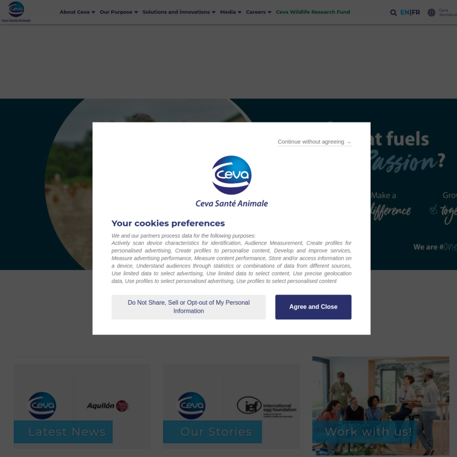 ceva.com homepage screenshot