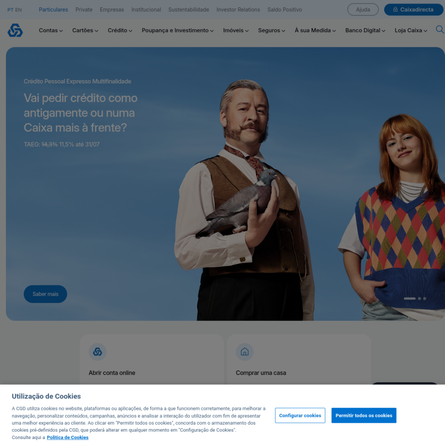 cgd.pt homepage screenshot