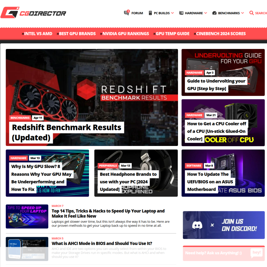 cgdirector.com homepage screenshot