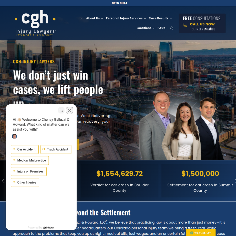 cghlawfirm.com homepage screenshot