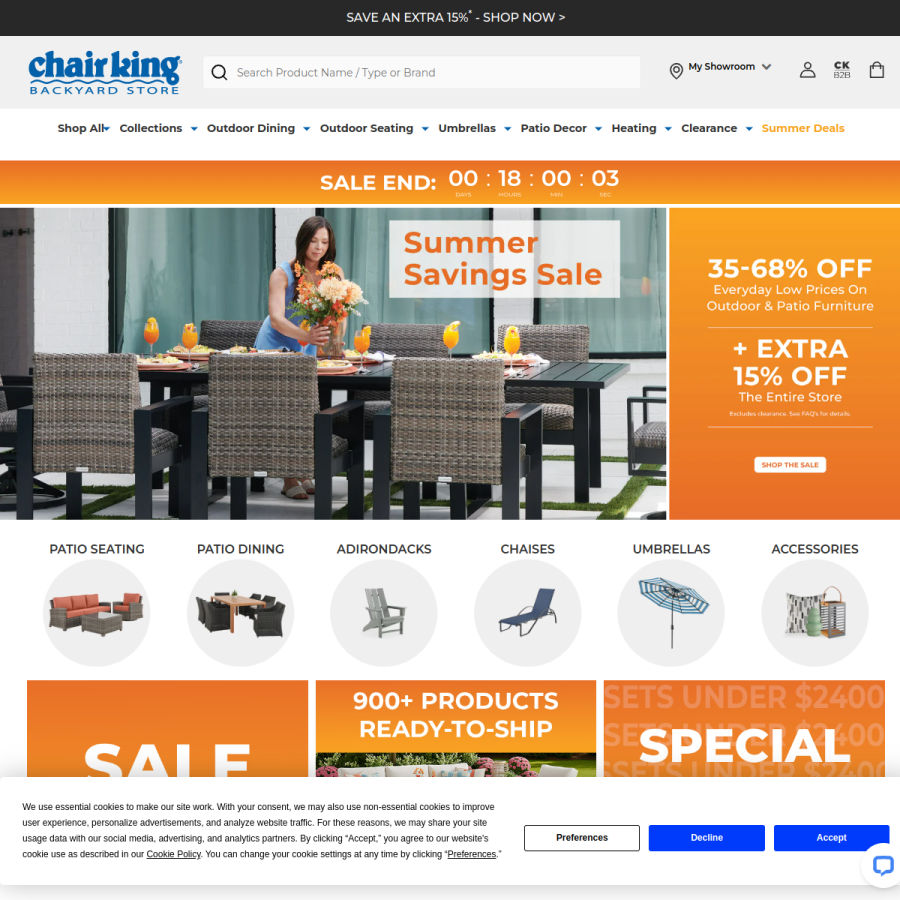 chairking.com homepage screenshot