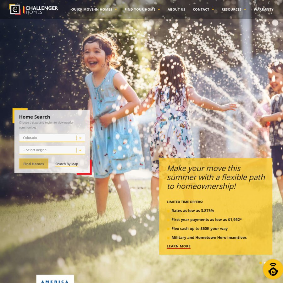 challengerhomes.com homepage screenshot