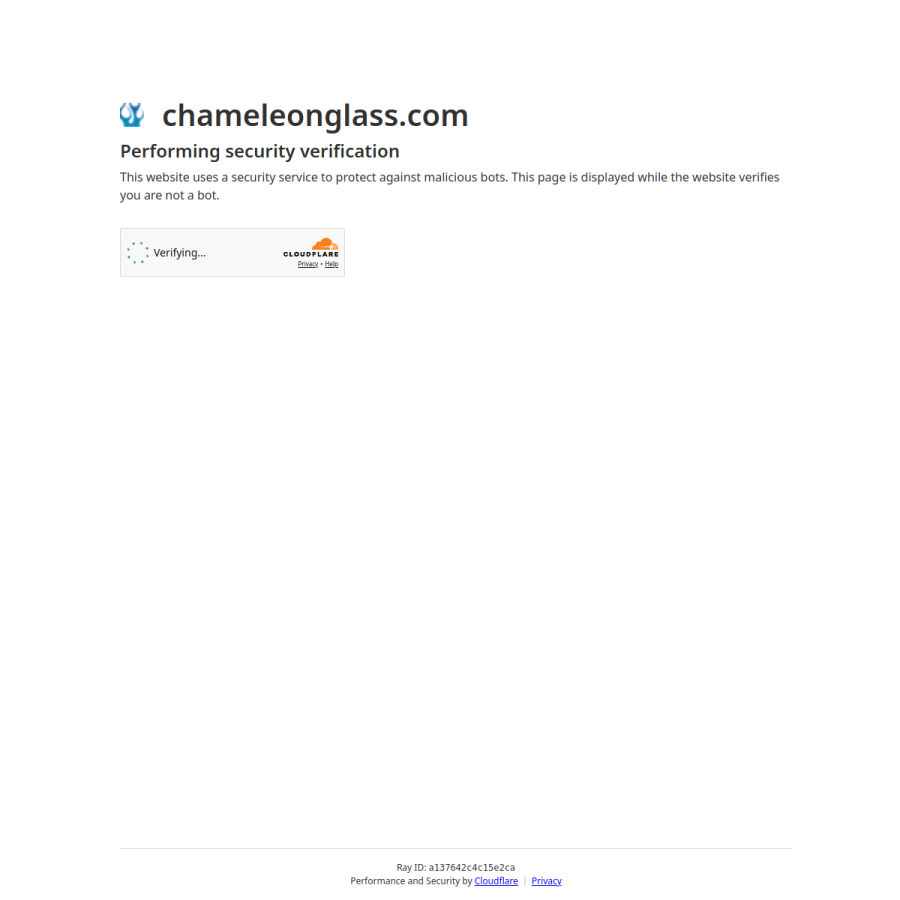 chameleonglass.com homepage screenshot