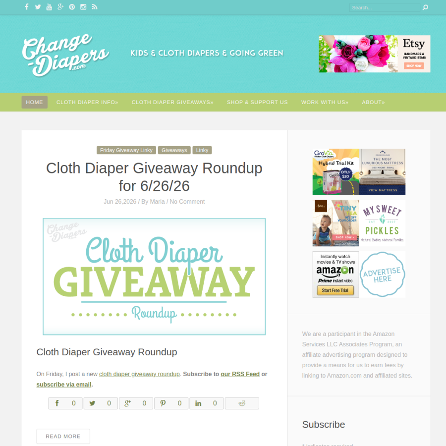 change-diapers.com homepage screenshot
