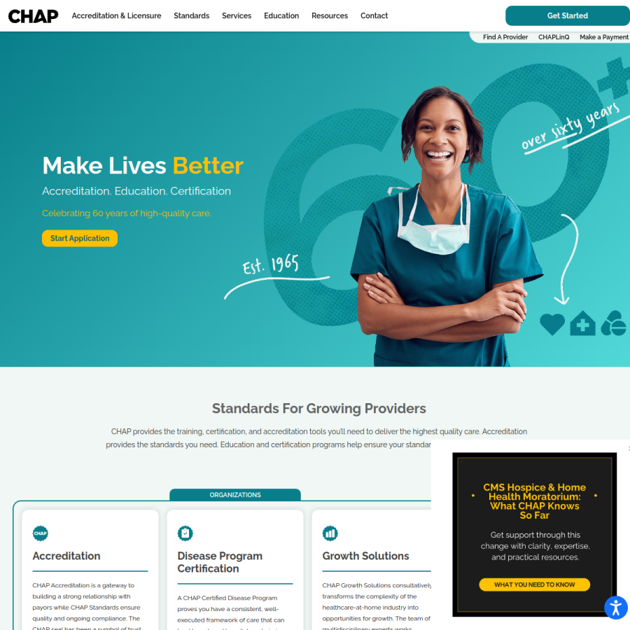 chapinc.org homepage screenshot