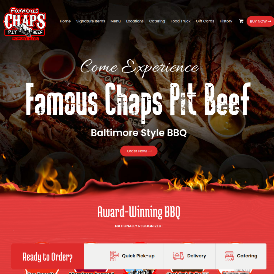 chapspitbeef.com homepage screenshot