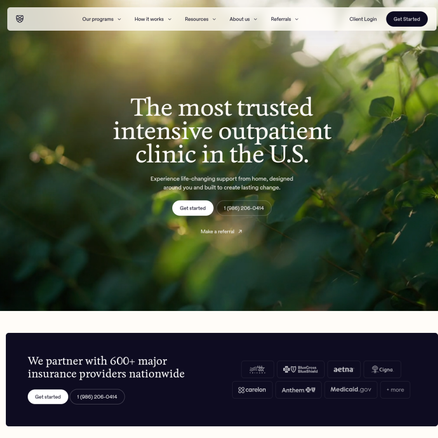 charliehealth.com homepage screenshot