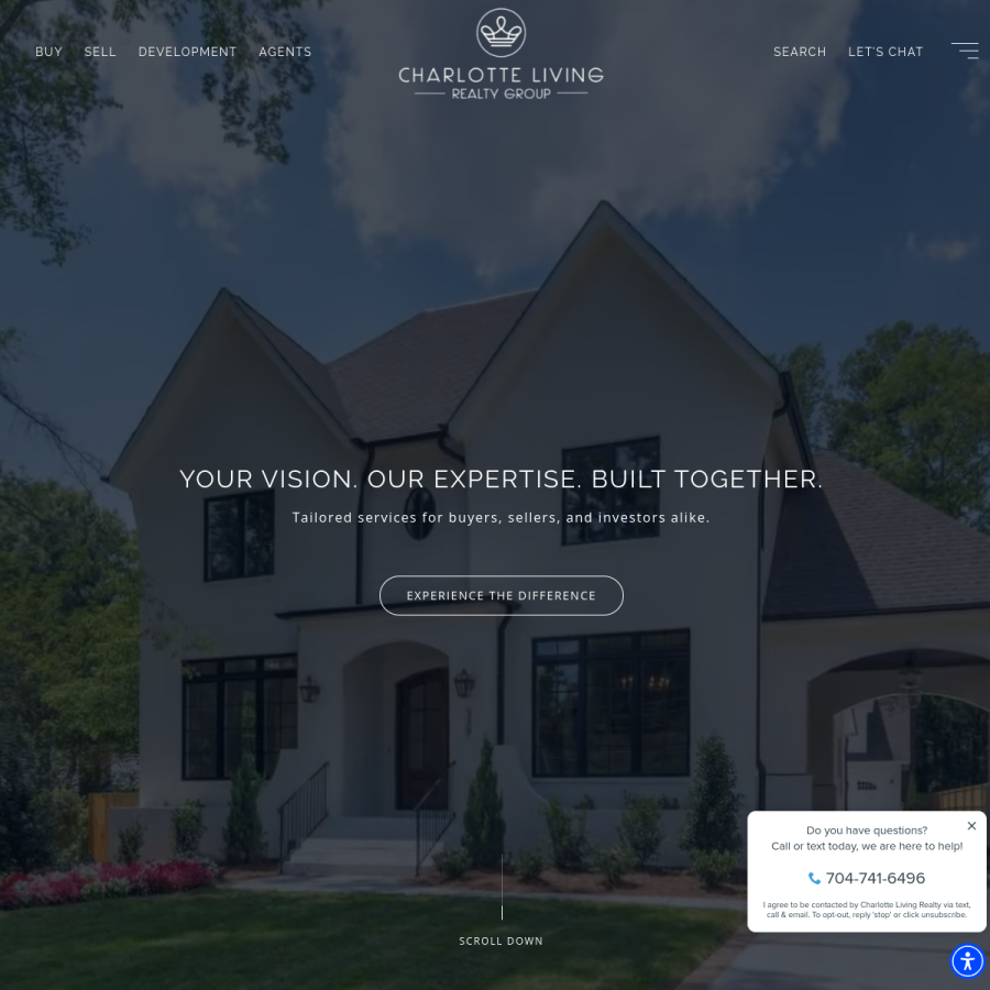 charlottelivingrealty.com homepage screenshot