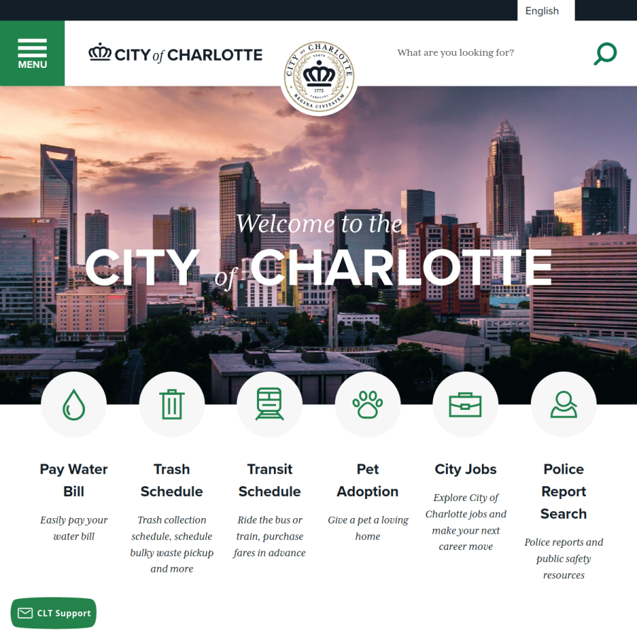 charlottenc.gov homepage screenshot