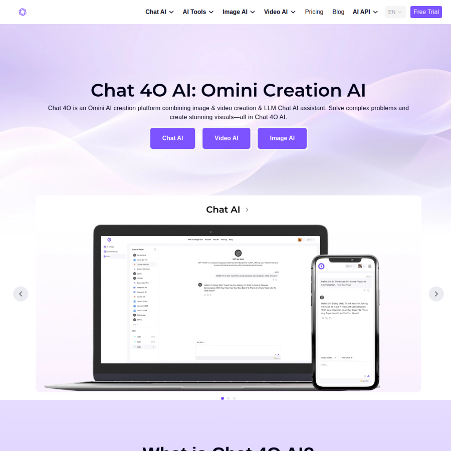 chat4o.ai homepage screenshot