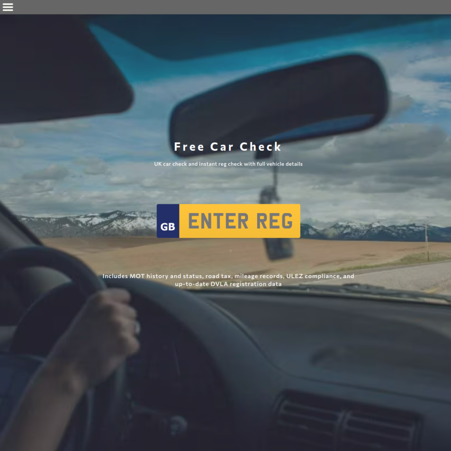 checkcardetails.co.uk homepage screenshot