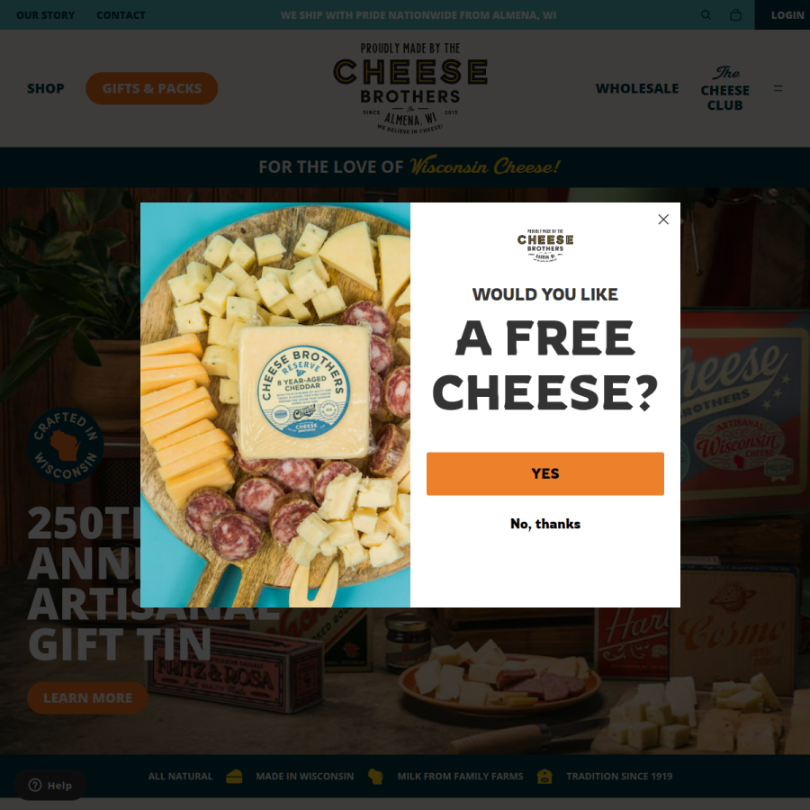 cheesebros.com homepage screenshot