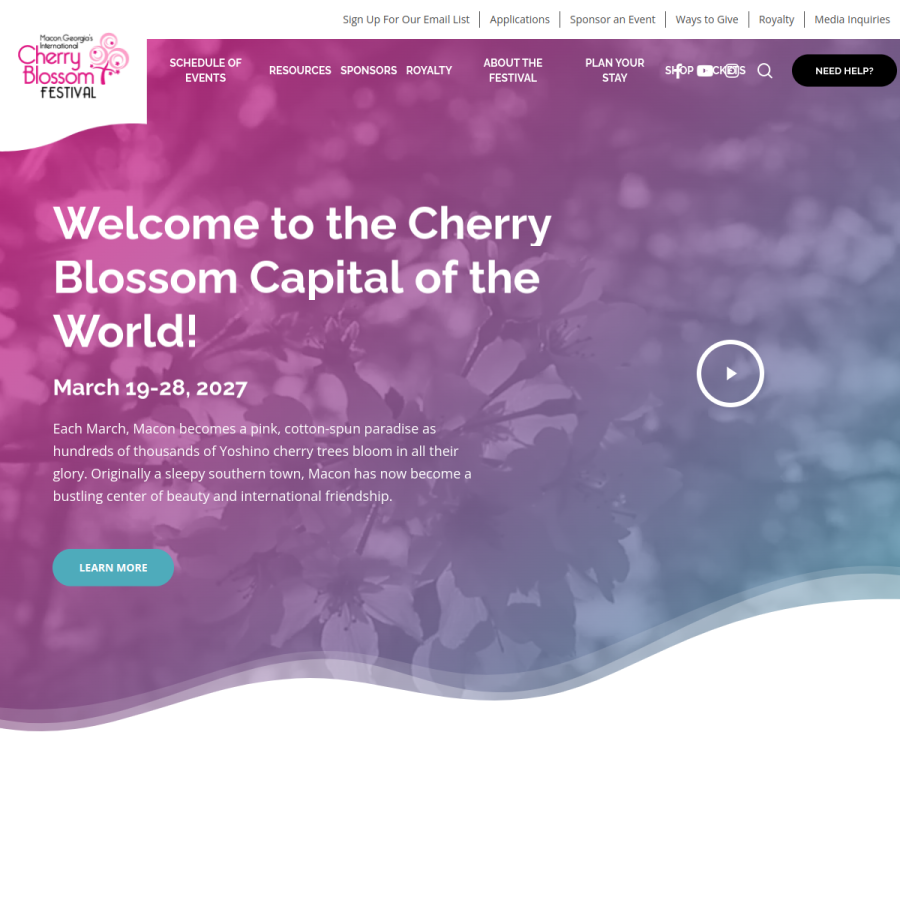 cherryblossom.com homepage screenshot