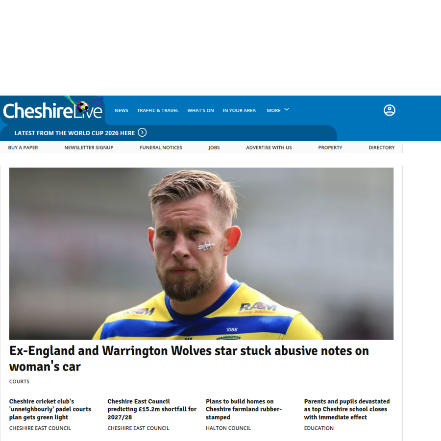 cheshire-live.co.uk homepage screenshot