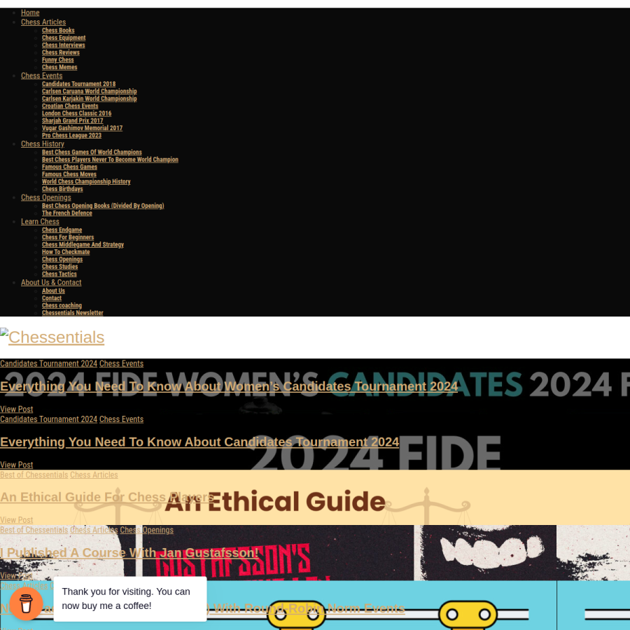 chessentials.com homepage screenshot