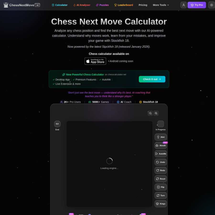 chessnextmove.ai homepage screenshot