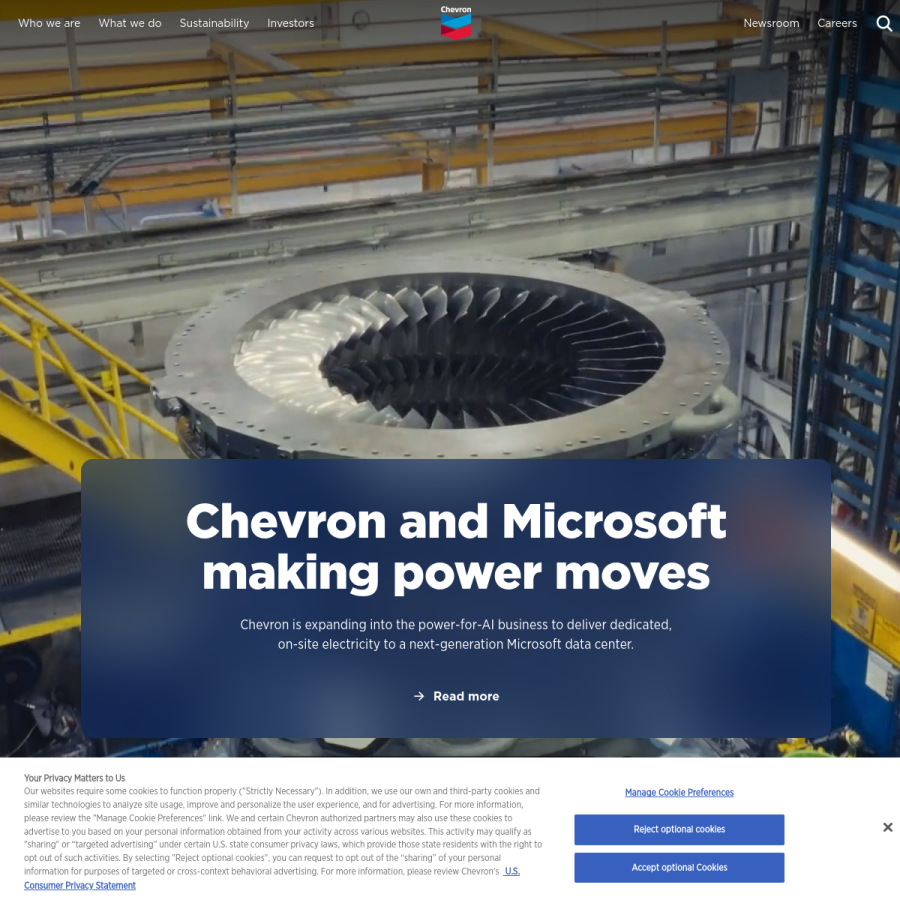 chevron.com homepage screenshot