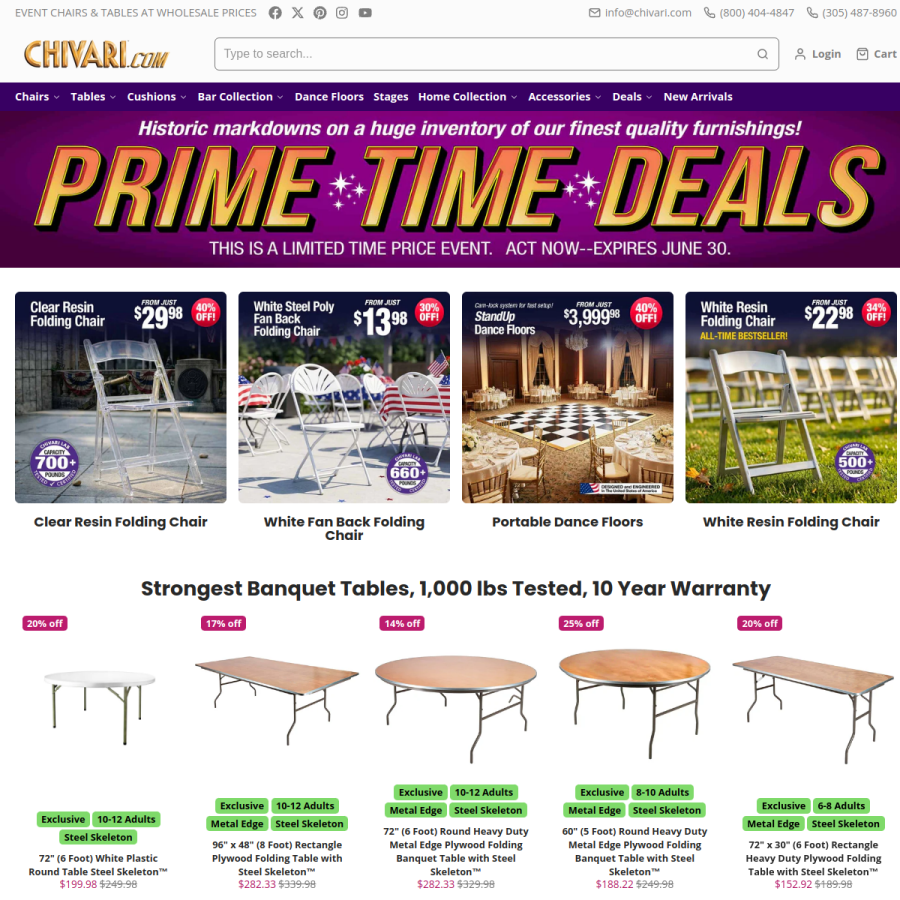 chiavarisales.com homepage screenshot