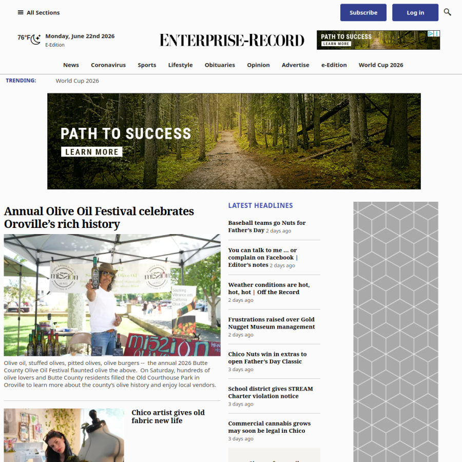 chicoer.com homepage screenshot