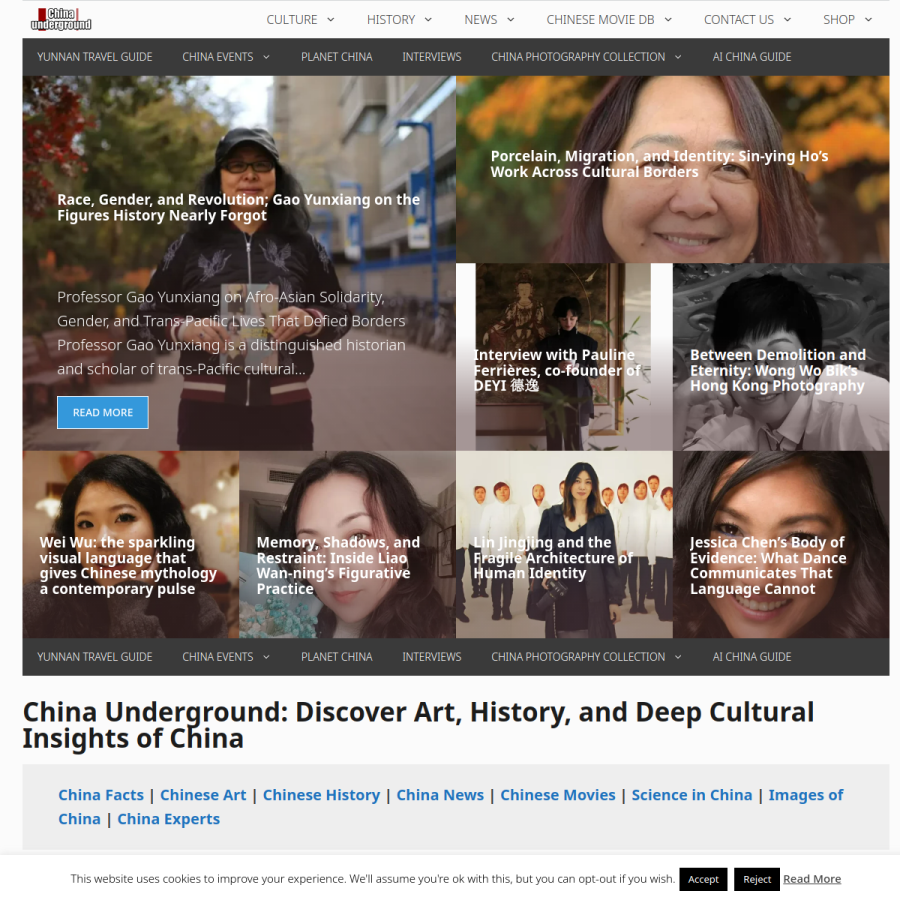 china-underground.com homepage screenshot