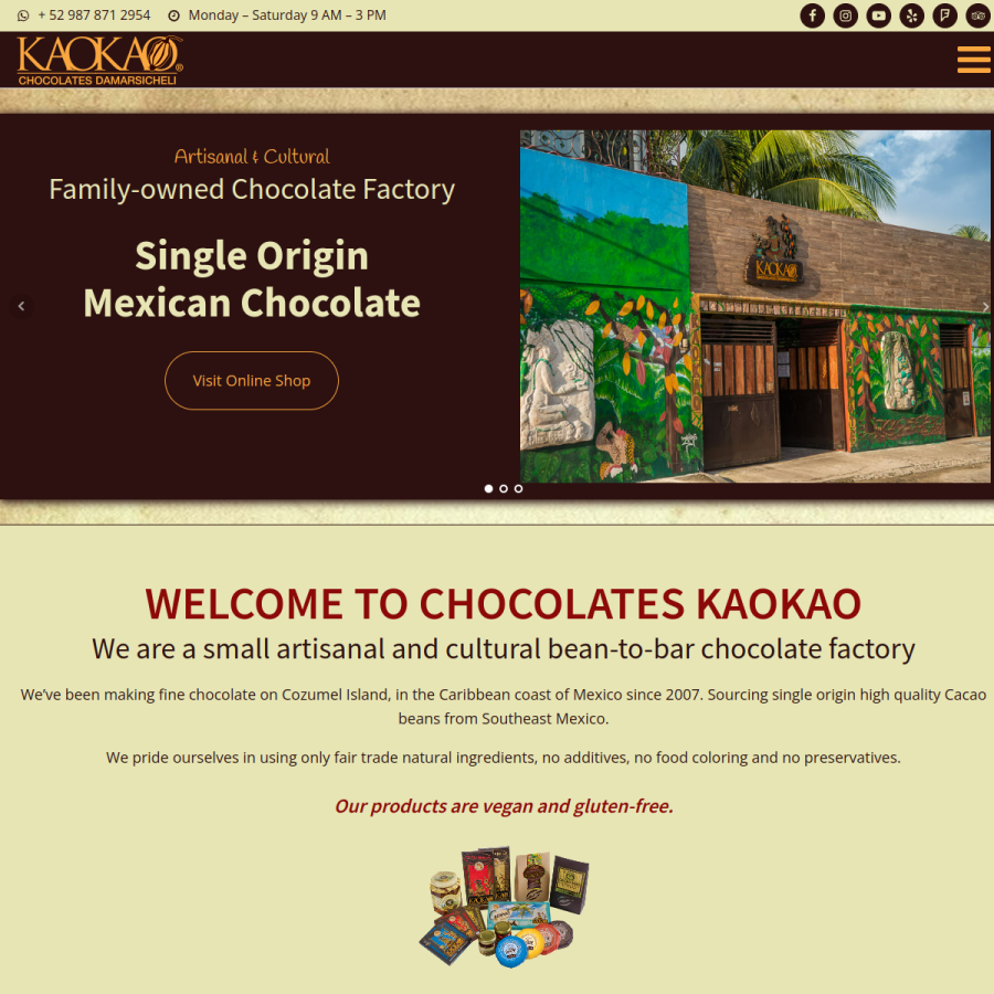 chocolateskaokao.com homepage screenshot