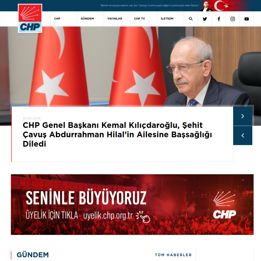 chp.org.tr homepage screenshot