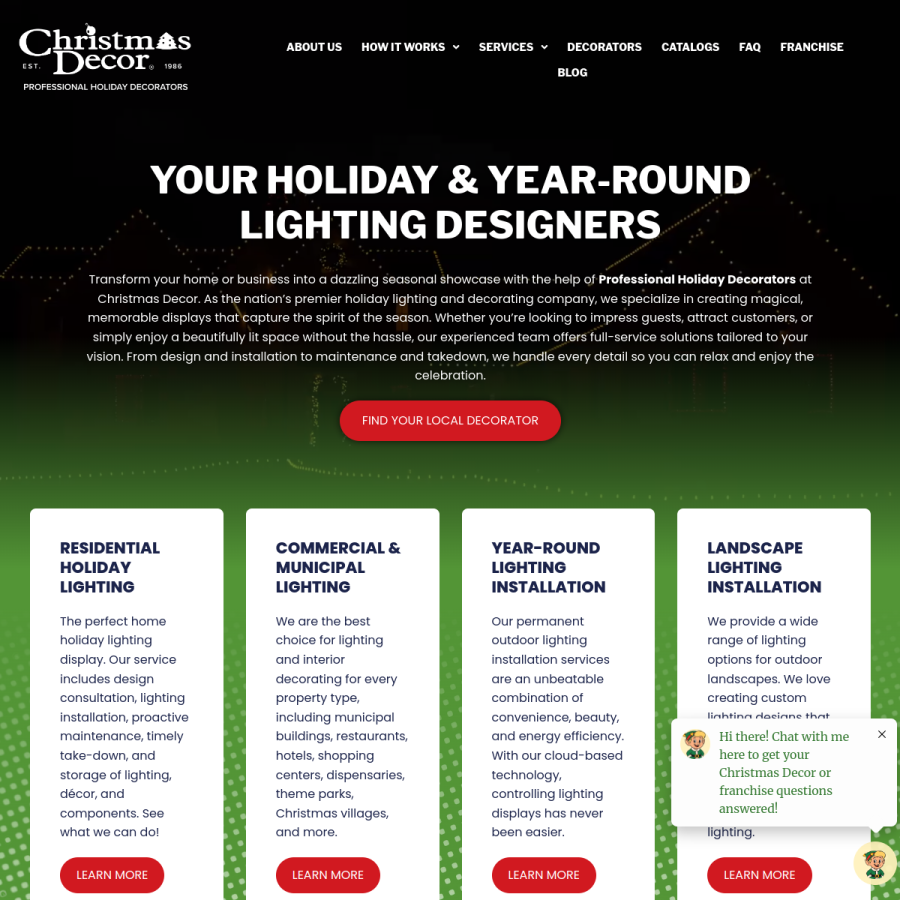 christmasdecor.net homepage screenshot