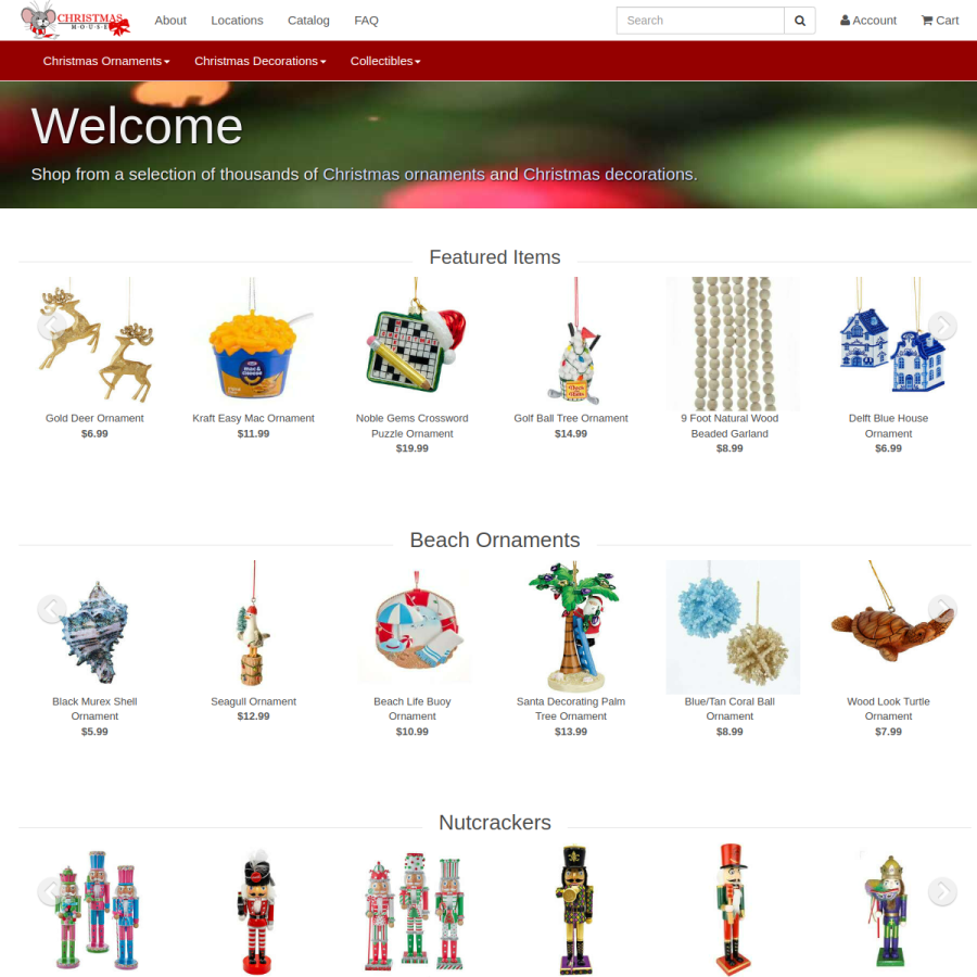 christmasmouse.com homepage screenshot