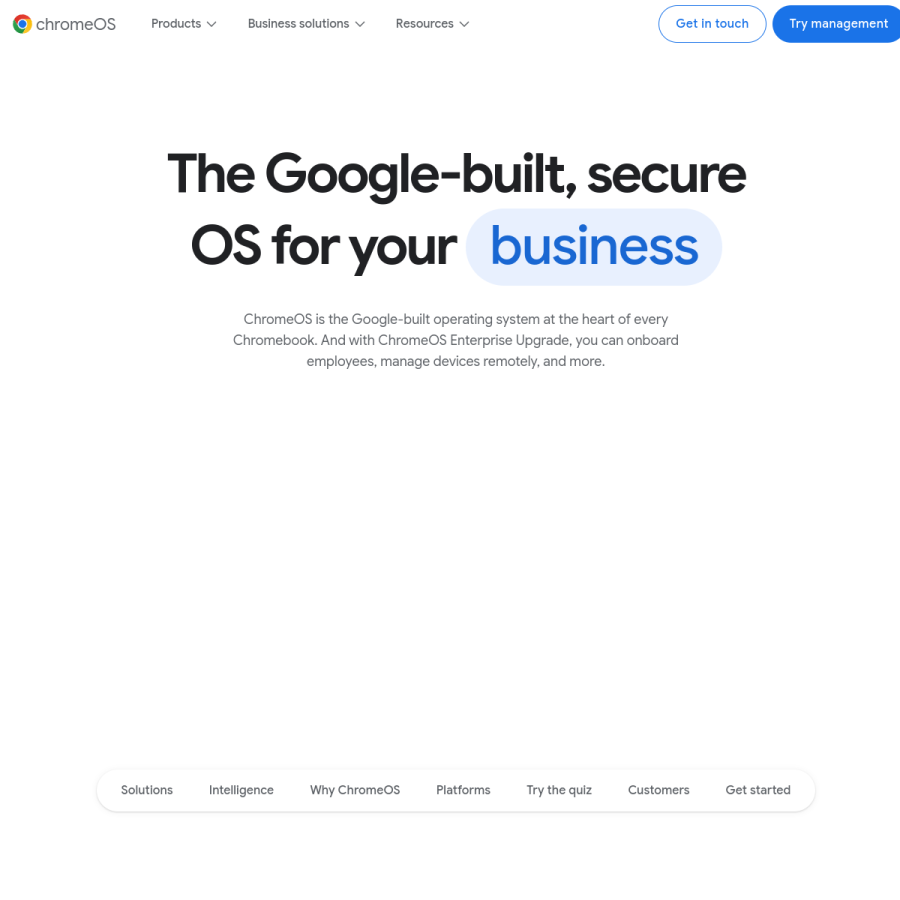 chromeos.google homepage screenshot