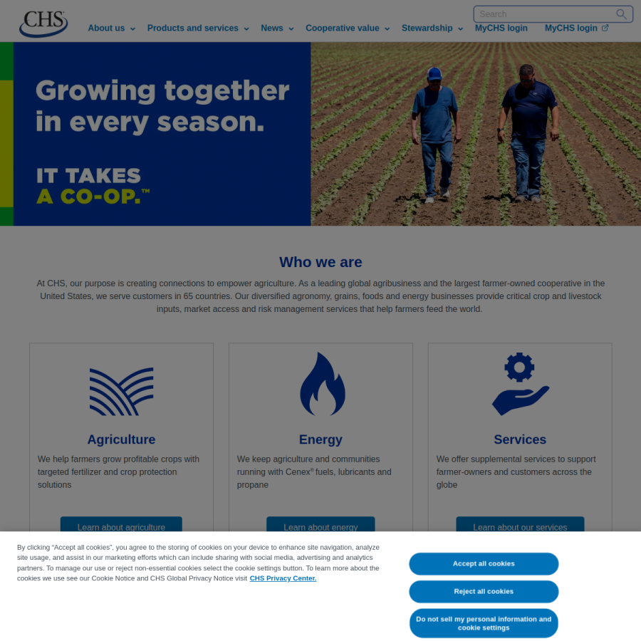 chsinc.com homepage screenshot