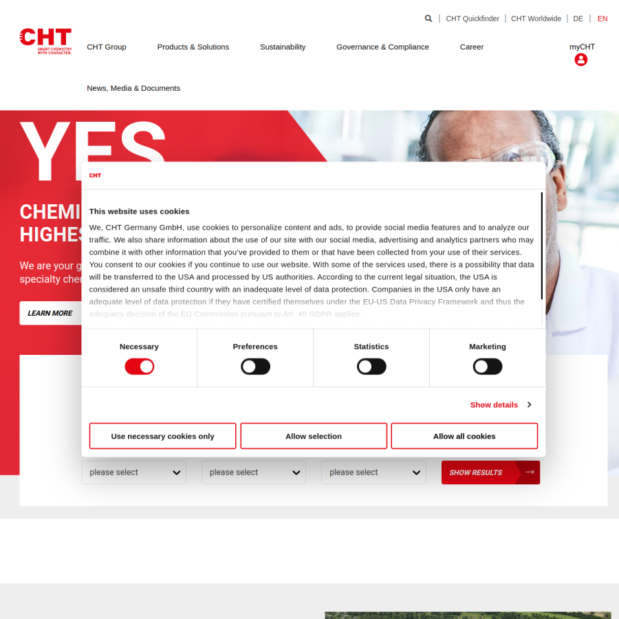 cht.com homepage screenshot
