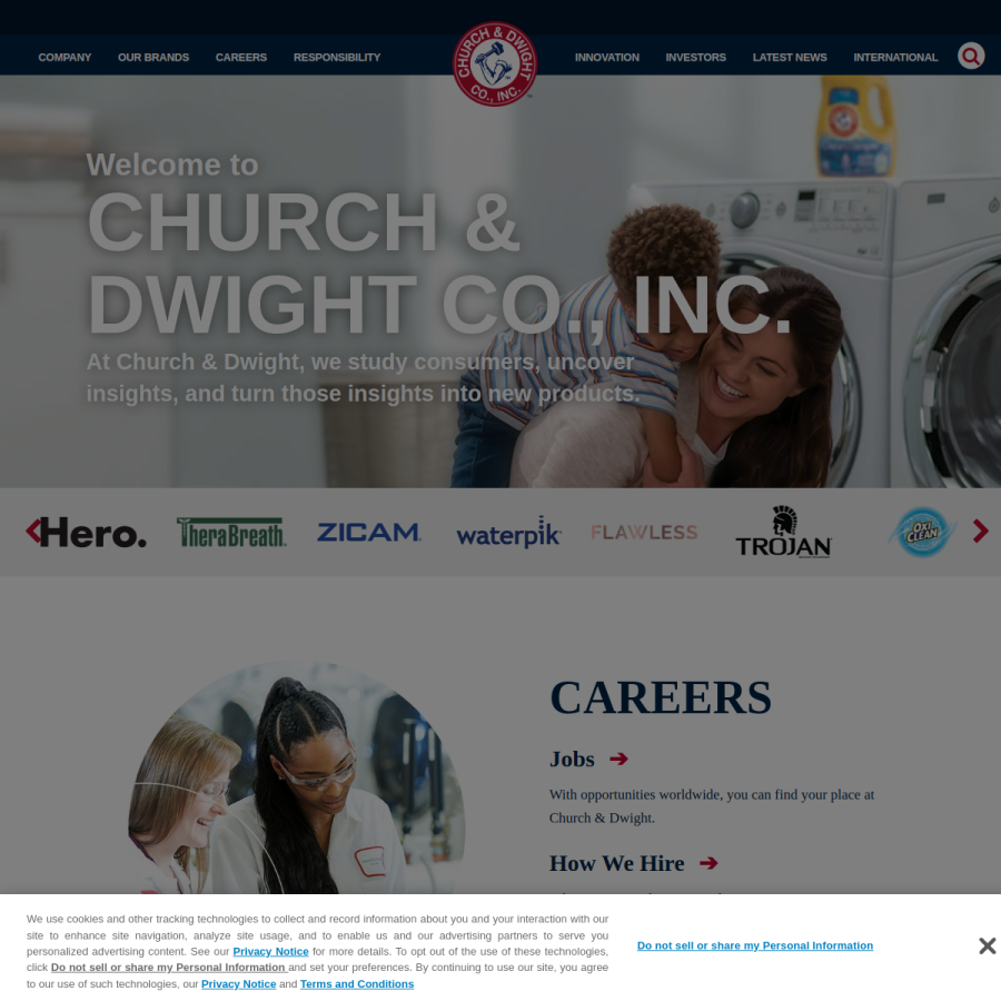 churchdwight.com homepage screenshot