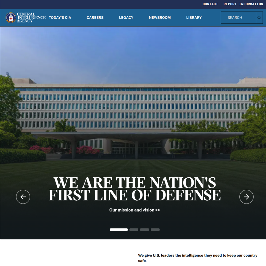 cia.gov homepage screenshot
