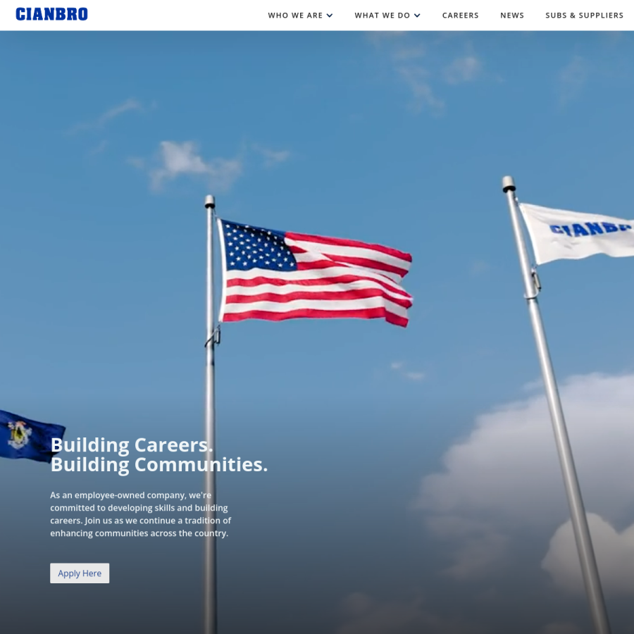 cianbro.com homepage screenshot