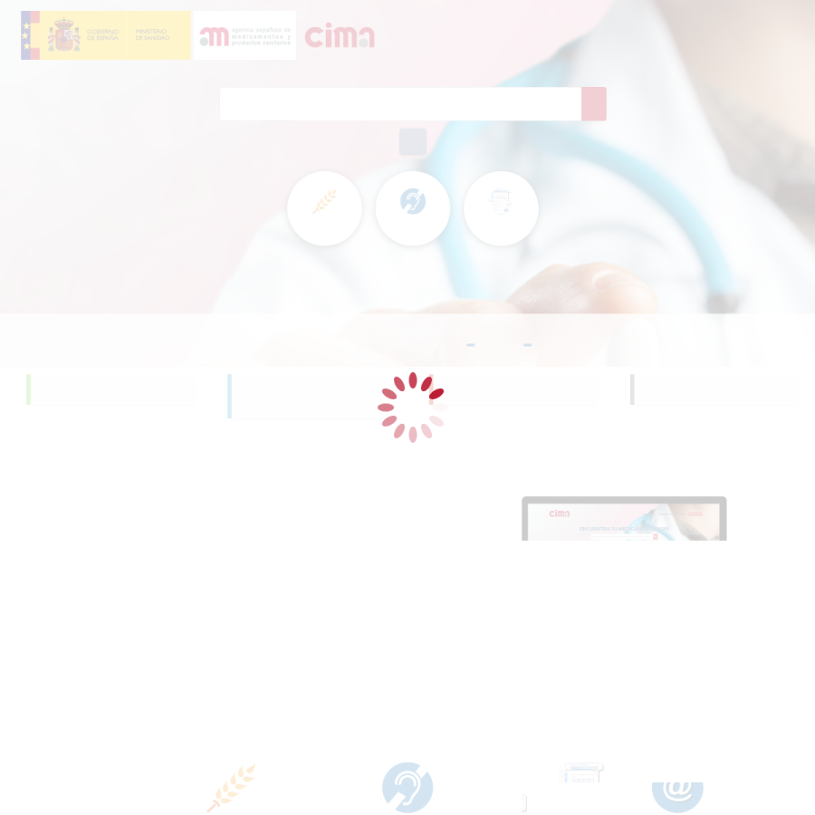 cima.aemps.es homepage screenshot
