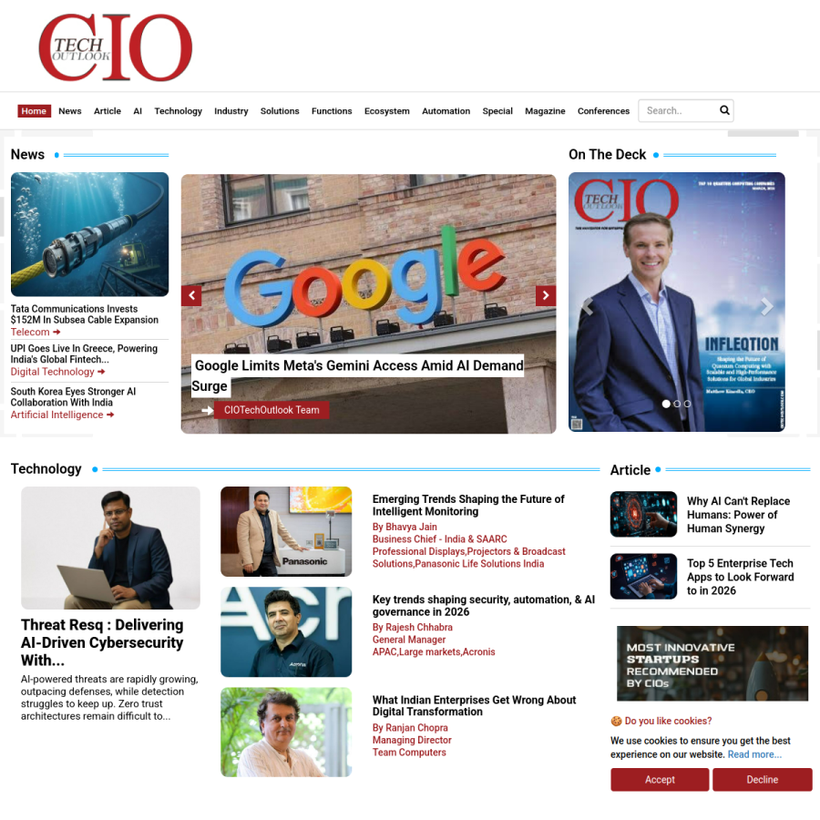 ciotechoutlook.com homepage screenshot