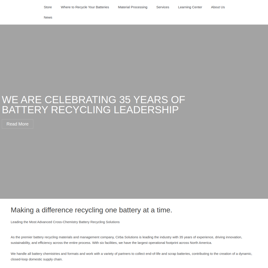 cirbasolutions.com homepage screenshot
